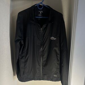 Antigua Black Windbreaker Jacket for Men
